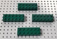 LEGO Dark Green 2x6 Brick (2456) *(Pack of 4) NEW Space City Star Wars Minecraft