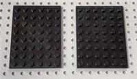 LEGO Black 6x8 Base Plate (3036) *(Pack of 2) *NEW FREE POST *City Star Wars