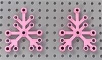 Lego Pink 6x5 Plant Leaves Leaf (2417) *(Pack of 2) *NEW *FREE POST Tree House