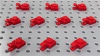 Lego Red 1x1 Plate with Open Clip Horizontal (61252) x10 NEW FREE POST Star Wars