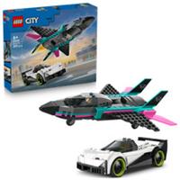 LEGO City Jet vs. Car Toy Vehicle Model Buildable Construction Kit 60489