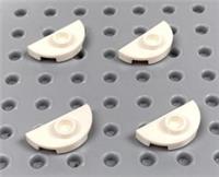 LEGO White 1x2 Round Half Circle with Jumper (1745) *(Pack of 4) *NEW FREE POST