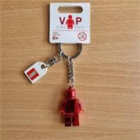 Lego VIP Keychain Keyring 2013 Exclusive Red Chrome - 853303 - New With Tags