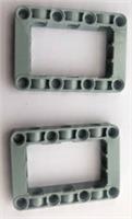2 X Lego 64179 Technic Thick Liftarm Modified 5 x 7 Beam Frame Grey Free Postage