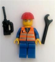 Lego Minifigure TRN225 Classic Town Train Worker Free Postage