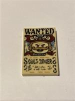 LEGO One Piece Gold Roger Wanted Poster, Printed 2x3 Tan Tile 26603pb530