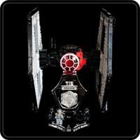 Display stand 3D for Lego 75101 First Order Tie Fighter + minifigs slots (S1031)