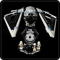 Display stand 3D + slots for Lego 75154 Tie Striker (Star Wars)