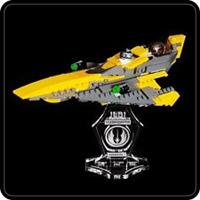 Display stand angled for Lego 75214 Anakin's Starfighter (A1045)