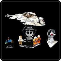 Display stand angled 3D for Lego 75049-75259 Snowspeeder +minifigs slots (A1049)