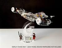 Display stand 3D-ENGV angled+slots for Lego 75325 Mando's N-1 Starfighter(A1068)