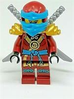 Lego Ninjago Nya from set 70600 with Upgraded Golden Armour and Titanium Swords