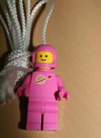 LEGO PINK SPACE MAN LIGHT PULL AND CORD