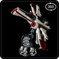 Display stand 360 for Lego 75402-7259-8088 ARC-170 +minifigs slots (A1109-A1110)
