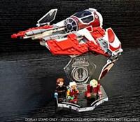 Display stand angled for Lego 75401 Ahsoka's Interceptor +minifigs slots (A1111)