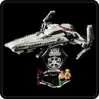 Display stand angled 3D for Lego 75383 Darth Maul's Interceptor + slots (A1117)
