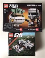 LEGO: Star Wars Brickheadz The Mandalorian & Child 75317 & Razor Crest 75321