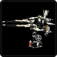 Display stand angled for Lego 75242 Black Ace TIE Interceptor (A1128)
