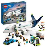 City Passenger Aeroplane Toy Building Set, Large Plane Model with Airport Gro...