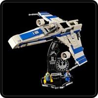 Display stand angled for Lego 75364 New Republic E-Wing Fighter (A1132)