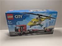 LEGO City 60343 Rescue Helicopter Transporter Truck Set Retired 215pc