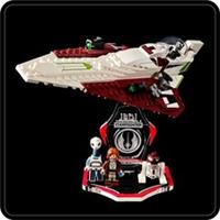Display stand for Lego 75333 Obi Wan's Starfighter - red-white (A2096-A3096)