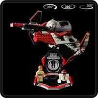 Display stand for Lego 75135 Obi Wan's Interceptor red-grey-white (A2016-A3016)