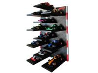 Wall Mount Display For 12 Mini F1 Brick Cars