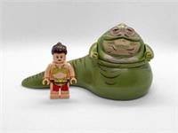 Star Wars Custom Lego Princess Leia and Jabba the Hutt Minifigures