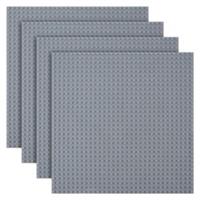 4x Grey Baseplate 32x32 Stud Building Blocks Base Plates Compatible with LEGO
