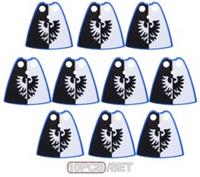 Custom MOC Medieval Knight 10x Black Falcon Theme Cloak Cape for Minifigurines