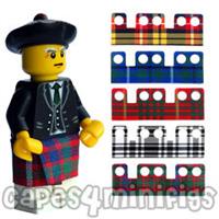 CUSTOM tartan fabric kilt cape. Ideal for your Lego bagpiper minifig. Kilt only.