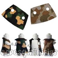 2 CUSTOM Camo / Camouflage trench coats for Lego Army minifigure. NO MINIFIG