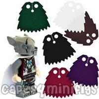 2 CUSTOM jagged capes for your Lego Chima minifig, eg Worriz or Wakz.CAPE ONLY
