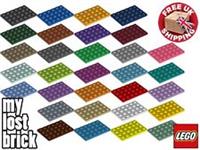 LEGO - Part 3032 - Plates 4x6 (Pack of 3) + NEW + SELECT COLOUR + FREE POSTAGE