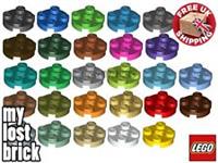 LEGO - Part 4032 - Plates Round 2x2 and Axle Hole +NEW +SELECT COLOUR / QUANTITY