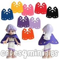 3 CUSTOM Short Capes for your Lego friends elves minifig - CAPE ONLY