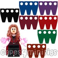 3 CUSTOM skirt capes for your Lego Scarlet Witch minifig. NO MINIFIGURE