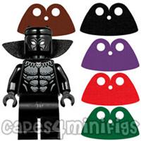 2 CUSTOM Cowl / Collar for your Lego Black Panther minifigure - CAPE ONLY