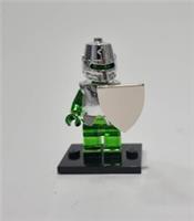 Lego Chrome Silver and Green Knight Mini Figure Castle