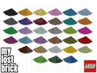 LEGO - Part 6003 - Round Corner Plates 6x6 (SINGLE) + NEW + SELECT COLOUR / QTY