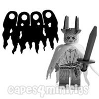 One CUSTOM Tattered Cloak cape for your Lego minifig