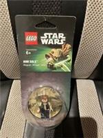 BRAND NEW RETIRED LEGO STAR WARS HANS SOLO FRIDGE MAGNET 850638