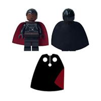 2 CUSTOM capes for your Lego Moff Gideon minifig black/red cape