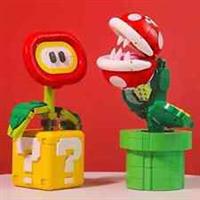 Super Mario Fire Flower Plant Building Block Set Game Model Brick Toys 349pcs