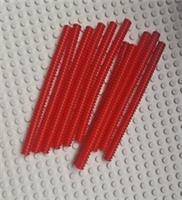LEGO (22431) RED TUBE/HOSE RIBBED 7m.D.14L/11.2cm (78c14) 1-2-4 PCS BRAND NEW *