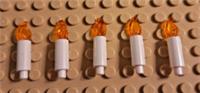 LEGO(37762) WHITE CANDLESTICK WITH TRANS FLAME(37775) 2, 5 or 10 BRAND NEW