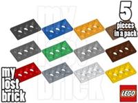 LEGO - Part 3709 - Technic Plates 2x4 with Holes (Pack of 5) +NEW +SELECT COLOUR