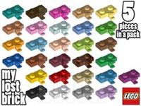 LEGO - Part 11476 / 65458 - Plate 1x2 with Clip (Pack of 5) + NEW +SELECT COLOUR