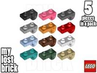 LEGO - Part 18677 / 28809 - Plate 1x2 Pin Hole (Pack of 5) + NEW + SELECT COLOUR